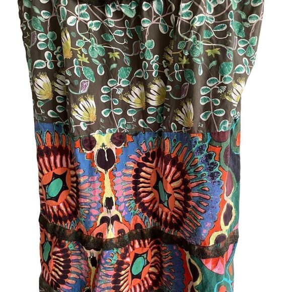 DESIGUAL Boho Cotton Sleeveless Printed Mini Dress Multicolour L - Picture 8 of 10